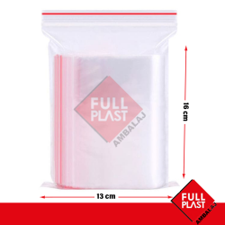 13x16 cm Şeffaf Kilitli Poşet