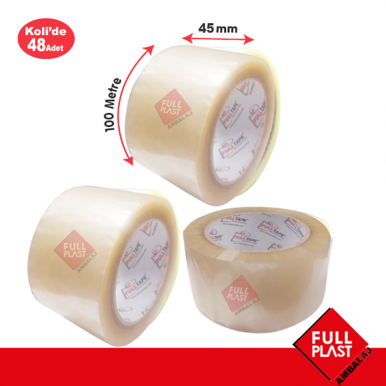 45x100 Fulltape Şeffaf Koli Bandı