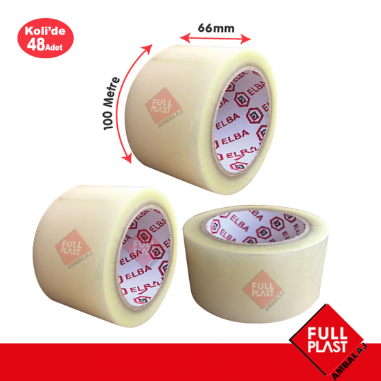 66x100 Elba Şeffaf Koli Bandı